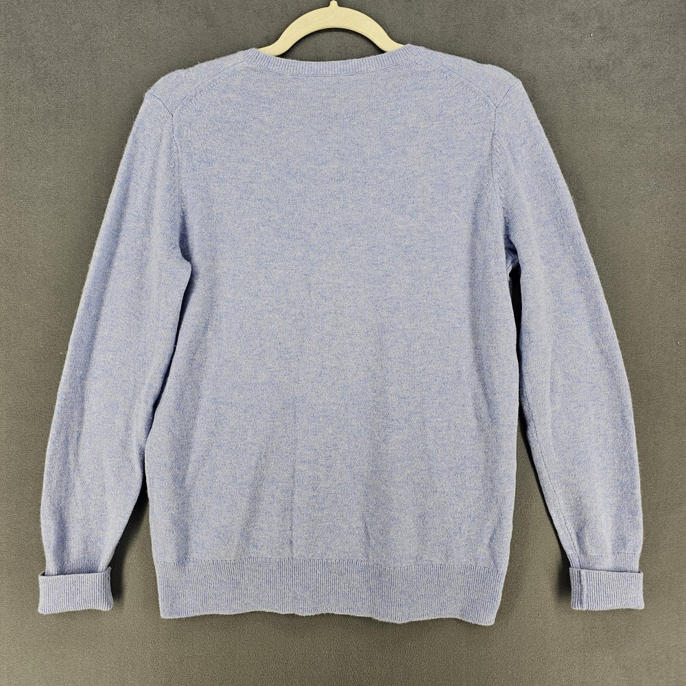 Everlane Sweater Womens Medium Blue Cashmere Crewneck Pullover Long Sleeve Soft - Picture 5 of 8